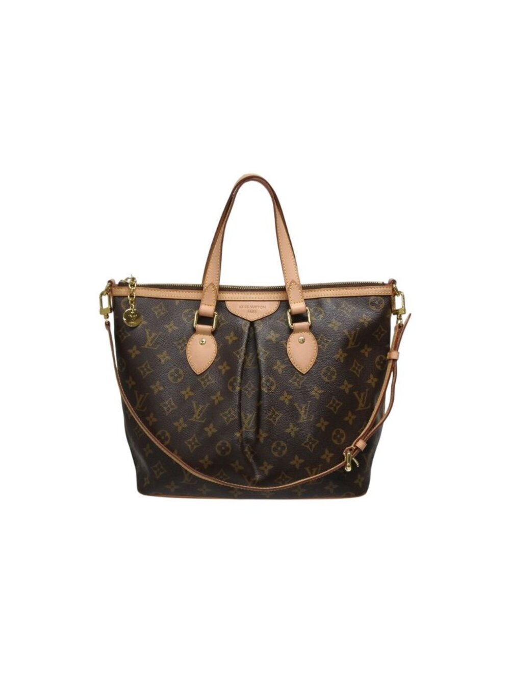 Louis Vuitton Palermo PM Handbag Monogram Leather Gold
